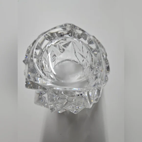 Tiffany & Co Candle Holder Rock Hand Cut Crystal Pattern Votive Tea Light 3"H - Picture 4 of 5